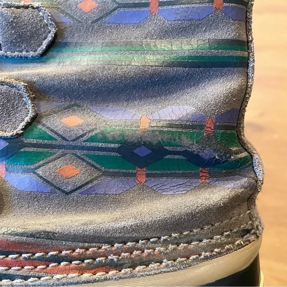 Sorel 1964 Southwest Aztec Print Rubber Waterproof Winter Snow Boots - Picture 9 of 13